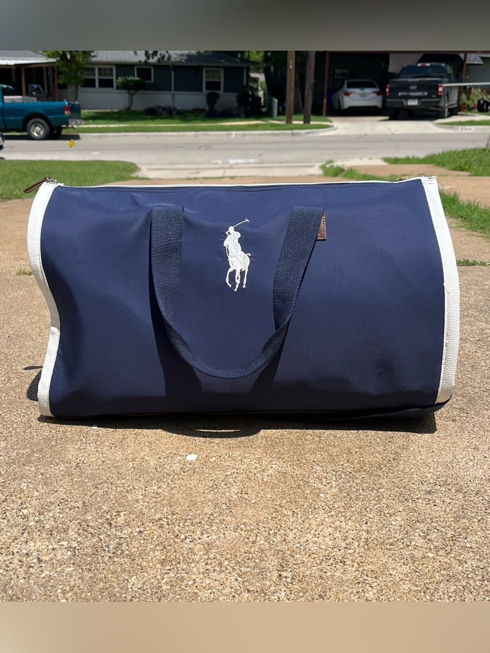 Polo Ralph Lauren Navy 2 in 1 Garment Duffel Bag Weekender Travel